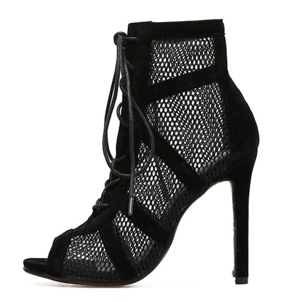 women summer 11.5cm high heels mesh sandals lady party fashion pumps female footwear scarpins peep toe gladiator shoes, Black
women summer 11.5cm high heels mesh sandals lady party fashion pumps female footwear scarpins peep toe gladiator shoes, Black