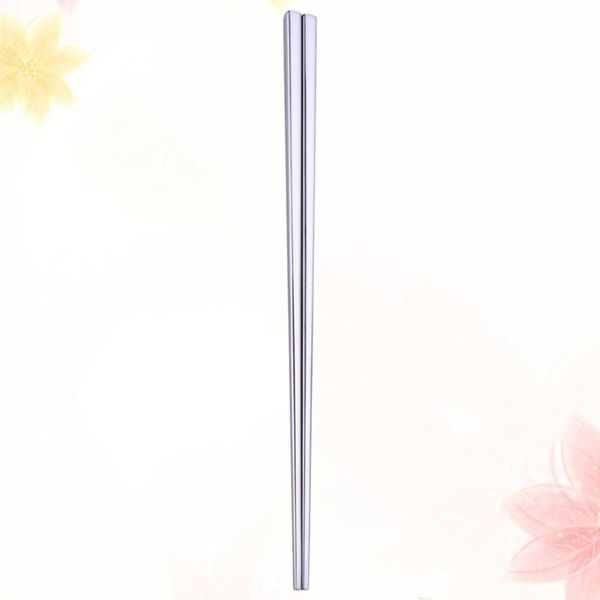 chopsticks 1 pair 304 stainless steel square tail reusable metal polished for home (silver) 
chopsticks 1 pair 304 stainless steel square tail reusable metal polished for home (silver)