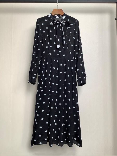 ladies fashion long sleeve bowknot collar retro polka dot dress 1230 casual dresses, Black;gray
ladies fashion long sleeve bowknot collar retro polka dot dress 1230 casual dresses, Black;gray