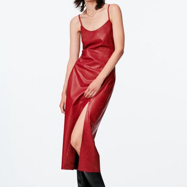 casual dresses faux pu leather criss cross backless bodycon midi women party club autumn strap sleeveless split dress outfits 2021, Black;gray
casual dresses faux pu leather criss cross backless bodycon midi women party club autumn strap sleeveless split dress outfits 2021, Black;gray