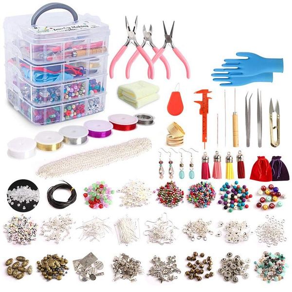 jewelry making kit, supplies includes beads,charms, findings, beads wire for bracelet, necklace, earrings storage boxes & bins
jewelry making kit, supplies includes beads,charms, findings, beads wire for bracelet, necklace, earrings storage boxes & bins