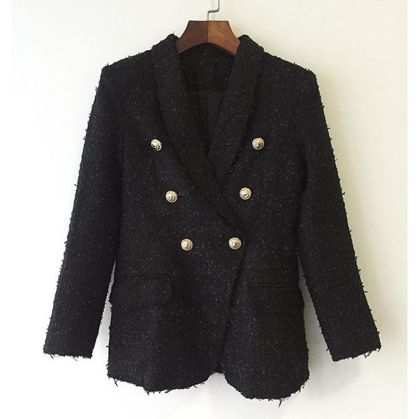 women's suits & blazers est nice designer jacket coat double breasted metal lion buttons tweed blazer, White;black
women's suits & blazers est nice designer jacket coat double breasted metal lion buttons tweed blazer, White;black
