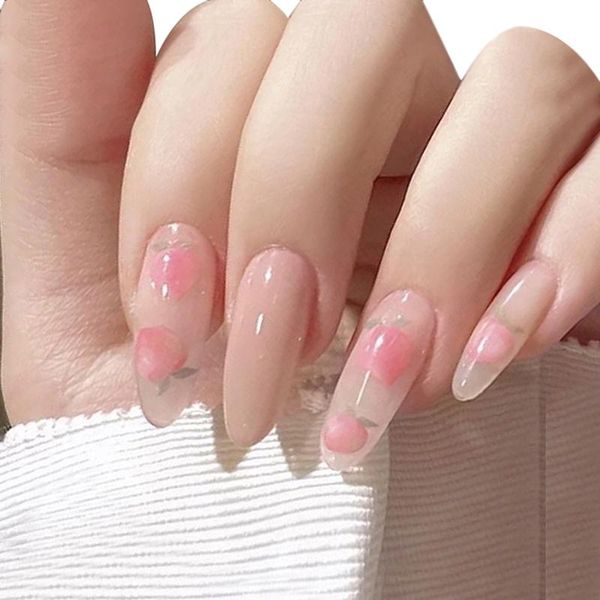 false nails 24pcs press on designs peach pink wear long paragraph fashion manicure patch save time wearable fake dl, Red;gold
false nails 24pcs press on designs peach pink wear long paragraph fashion manicure patch save time wearable fake dl, Red;gold