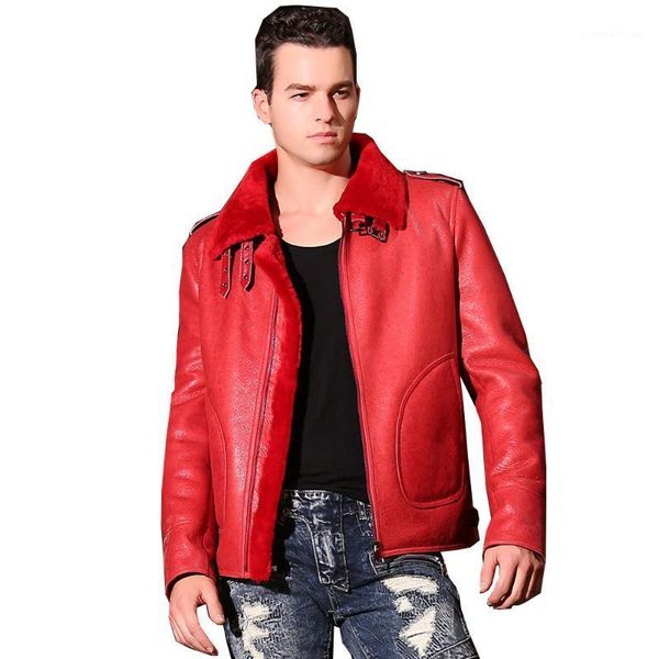 thick sheepskin quality coat shearling fur male formal red clothing genuine for men outwear men's leather & faux, Black
thick sheepskin quality coat shearling fur male formal red clothing genuine for men outwear men's leather & faux, Black