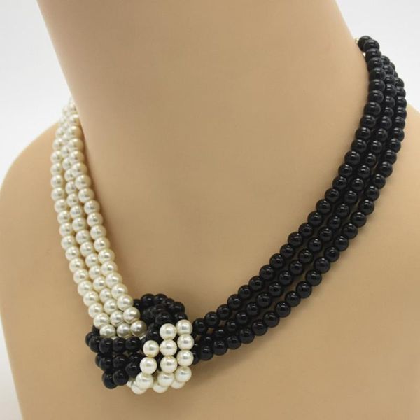 chokers fashion all-match pearl knot clavicle necklace female artificial multi-layer choker black and white beaded jewelry, Golden;silver
chokers fashion all-match pearl knot clavicle necklace female artificial multi-layer choker black and white beaded jewelry, Golden;silver