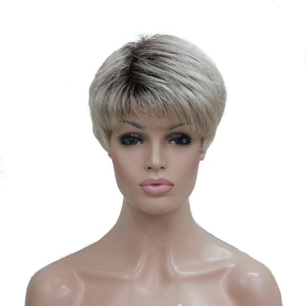synthetic wigs strongbeauty women's brown/blonde mix short straight natural wig, Black
synthetic wigs strongbeauty women's brown/blonde mix short straight natural wig, Black