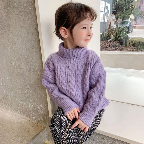 pullover girls candy colors high collar knitted sweaters children fashion knit twist warm thick sweater, Blue
pullover girls candy colors high collar knitted sweaters children fashion knit twist warm thick sweater, Blue