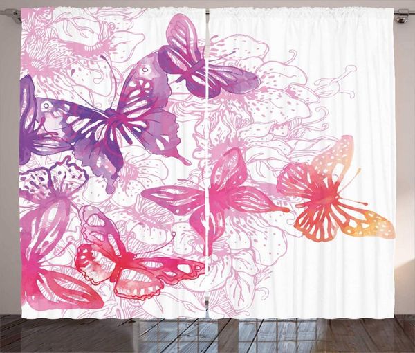 curtain & drapes dark coral violet colorful curtains blooming watercolor like artwork flowers butterflies plain back living room window
curtain & drapes dark coral violet colorful curtains blooming watercolor like artwork flowers butterflies plain back living room window