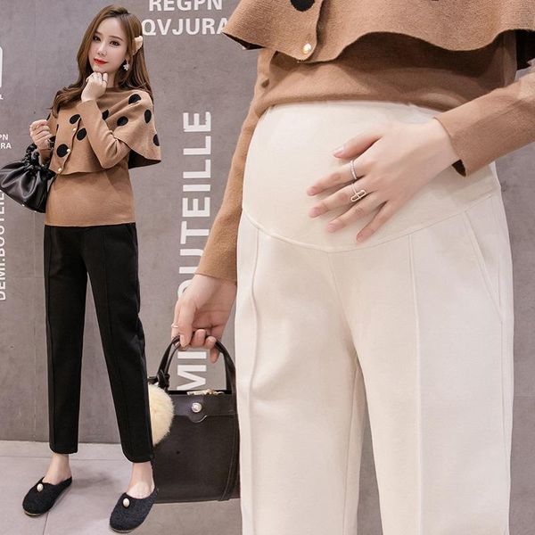 autumn winter thick woolen maternity pants elastic waist belly straight casual clothes for pregnant women pregnancy bottoms, White
autumn winter thick woolen maternity pants elastic waist belly straight casual clothes for pregnant women pregnancy bottoms, White