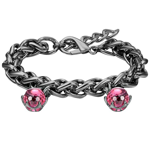 hip hop rock thick chain bracelet big black/12mm fuchsia crystal jewelry brass metal cool 20+3.5cm adjustable bangle, Golden;silver
hip hop rock thick chain bracelet big black/12mm fuchsia crystal jewelry brass metal cool 20+3.5cm adjustable bangle, Golden;silver