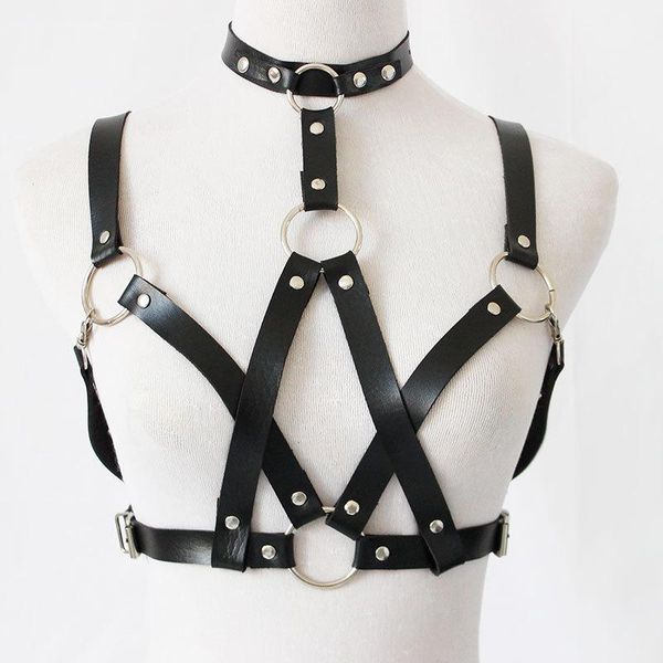 belts leather harness belt body chain bondage lingerie goth adjustable cage bra dance festival halloween punk wear for women, Black;brown
belts leather harness belt body chain bondage lingerie goth adjustable cage bra dance festival halloween punk wear for women, Black;brown