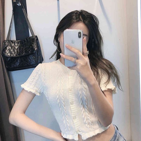 women's knits & tees 2021 spring and summer style bm niche sweet close-fitting short close-knit cardigan jacket small for ladies, White
women's knits & tees 2021 spring and summer style bm niche sweet close-fitting short close-knit cardigan jacket small for ladies, White