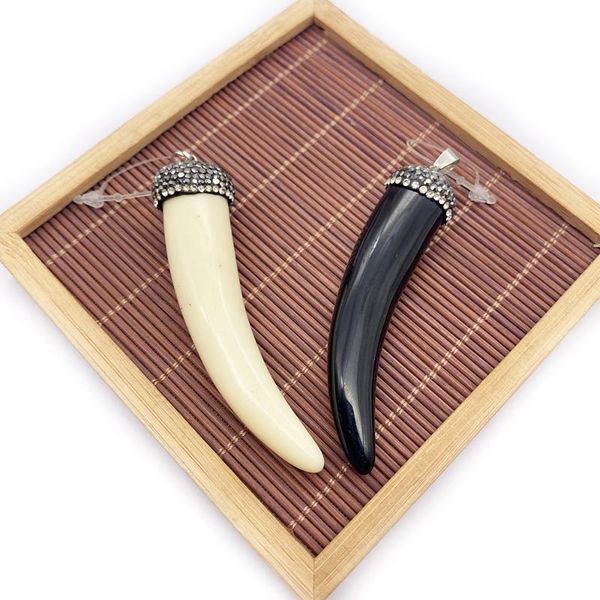 charms natural stone pendant resin cow bone crescent chili shape black and white fashion diamond personality necklace jewelry, Bronze;silver
charms natural stone pendant resin cow bone crescent chili shape black and white fashion diamond personality necklace jewelry, Bronze;silver