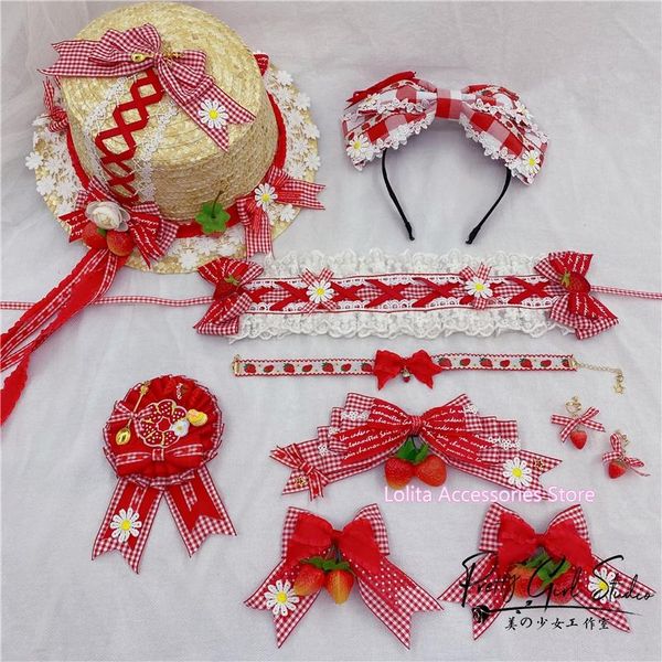 party masks pastorale style mori girl plaid bow hairpin headdress japanese soft kawaii strawberry kc headband hair clip straw hat
party masks pastorale style mori girl plaid bow hairpin headdress japanese soft kawaii strawberry kc headband hair clip straw hat