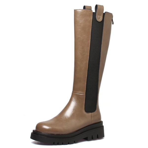 boots big size winter genuine cow leather knee high shoes woman platform round toes square heels l0014, Black
boots big size winter genuine cow leather knee high shoes woman platform round toes square heels l0014, Black
