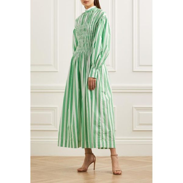 casual dresses women green stripes midi shirt dress long sleeve stand collar 2021 early autumn ladies fashion loose pleated dresse robe, Black;gray
casual dresses women green stripes midi shirt dress long sleeve stand collar 2021 early autumn ladies fashion loose pleated dresse robe, Black;gray