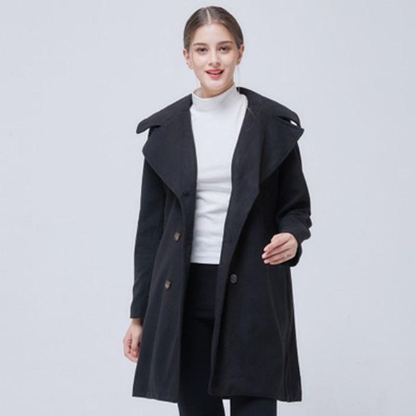 women's trench coats 2021 autumn winter female outwear solid color ladies high quatily women coat casual slim fit fashion qt19, Tan;black
women's trench coats 2021 autumn winter female outwear solid color ladies high quatily women coat casual slim fit fashion qt19, Tan;black