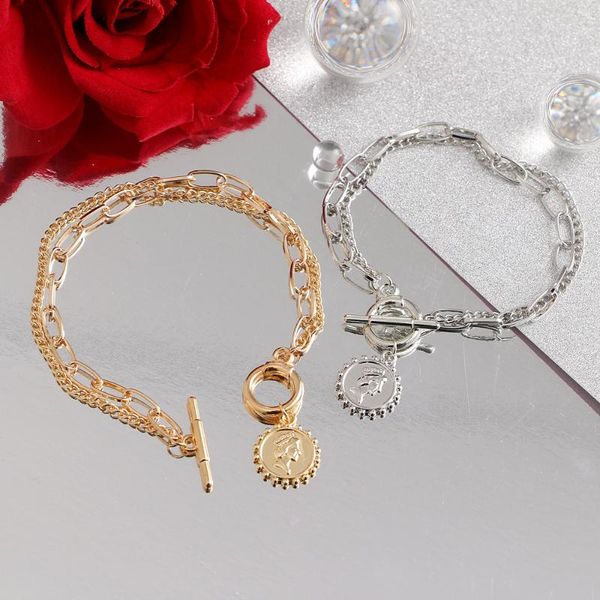 charm bracelets 2pcs/set punk curb cuban chain set for women miami boho thick gold sliver color fashion jewelry, Golden;silver
charm bracelets 2pcs/set punk curb cuban chain set for women miami boho thick gold sliver color fashion jewelry, Golden;silver