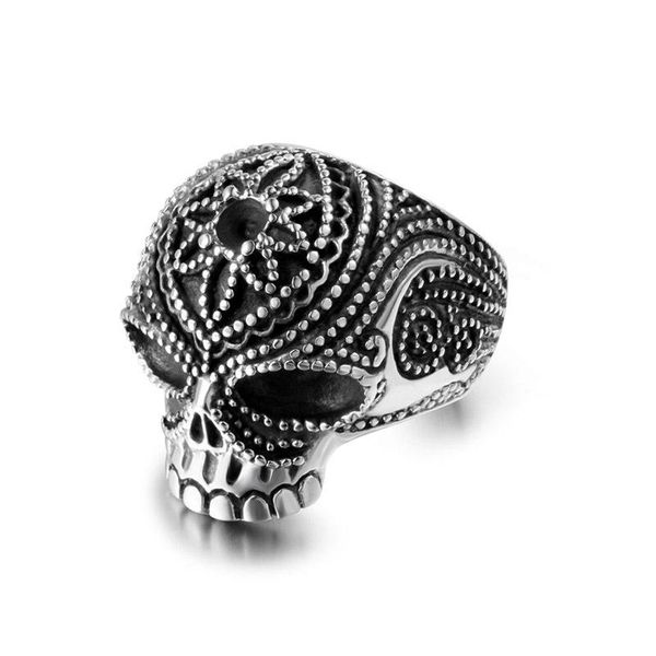 cluster rings punk skeleton ghost pattern titanium steel men's ring index finger nightclub exaggerated personality accessories, Golden;silver
cluster rings punk skeleton ghost pattern titanium steel men's ring index finger nightclub exaggerated personality accessories, Golden;silver