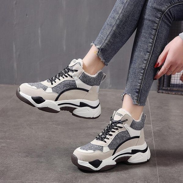 boots winter warm female ankle women's sneakers platform vulcanize shoes fashion breathable casual walking trainers for woman 40, Black
boots winter warm female ankle women's sneakers platform vulcanize shoes fashion breathable casual walking trainers for woman 40, Black