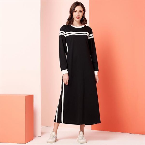 casual black white patchwork womens dresses plus striped o neck long sleeve maxi, Black;gray
casual black white patchwork womens dresses plus striped o neck long sleeve maxi, Black;gray