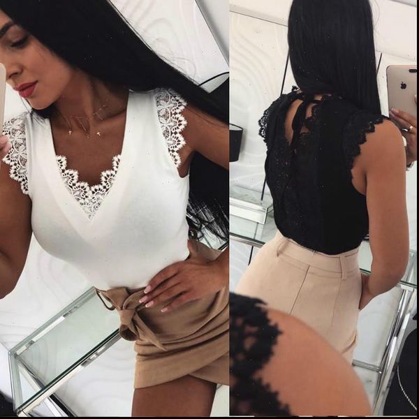 summer lace v neck womens blouses sleeveless solid black white vest casual female shirt
summer lace v neck womens blouses sleeveless solid black white vest casual female shirt