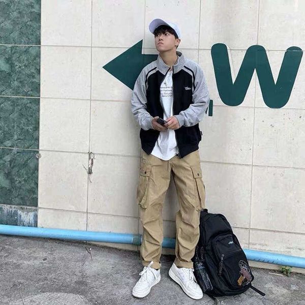 autumn tracksuits spring and korean fashion loose student sports cardigan men's stand collar casual large ins coat, Gray
autumn tracksuits spring and korean fashion loose student sports cardigan men's stand collar casual large ins coat, Gray