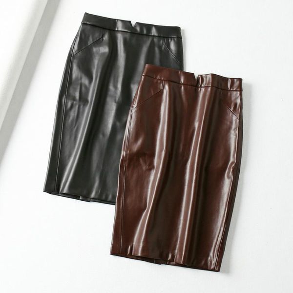 european fashion temperament high waist pu leather pencil skirts back split zipper ol faux bodycon knee length, Black
european fashion temperament high waist pu leather pencil skirts back split zipper ol faux bodycon knee length, Black
