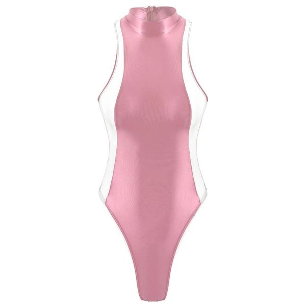 smooth silky color block bodysuit summer 2021 fashion mock neck women sleeveless high cut leotard nightwear women's jumpsuits & rompers, Black;white
smooth silky color block bodysuit summer 2021 fashion mock neck women sleeveless high cut leotard nightwear women's jumpsuits & rompers, Black;white