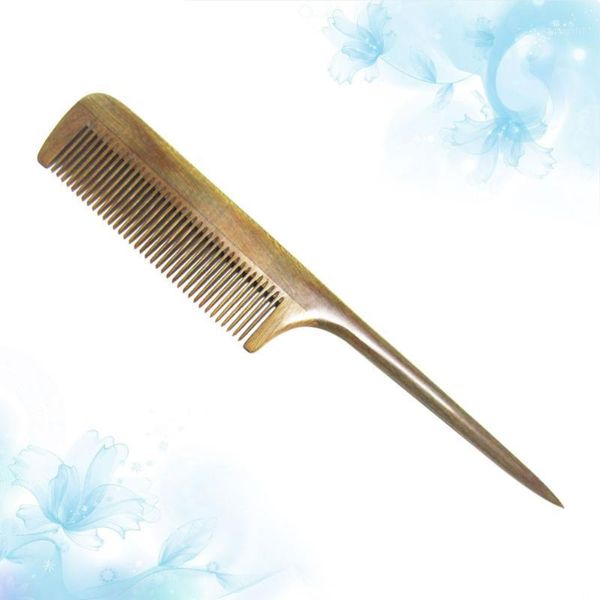 green sandalwood comb wooden hair long handle pointed tail smoothing fine tooth brushes1, Silver
green sandalwood comb wooden hair long handle pointed tail smoothing fine tooth brushes1, Silver