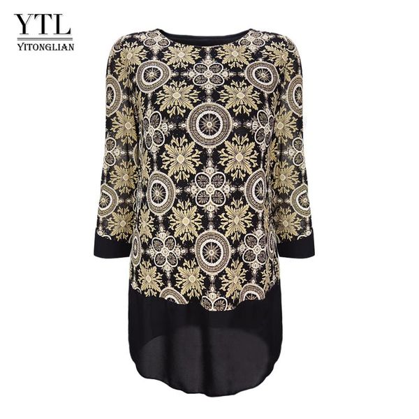 women's blouses & shirts yitonglian classic print patchwork 3/4 sleeve tunic blouse casual plus size h253, White
women's blouses & shirts yitonglian classic print patchwork 3/4 sleeve tunic blouse casual plus size h253, White