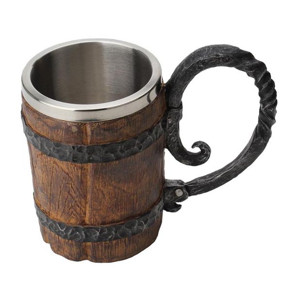 mugs 550ml simulation wooden barrel double layer beer mug stainless steel drinking cup coffee drinkware handcrafted whiskey glass
mugs 550ml simulation wooden barrel double layer beer mug stainless steel drinking cup coffee drinkware handcrafted whiskey glass