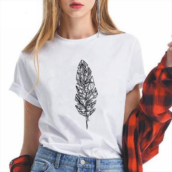 tshirts geometric leaf fashion summer womens t shirt tee clothes casual printed short sleeve tees female, White
tshirts geometric leaf fashion summer womens t shirt tee clothes casual printed short sleeve tees female, White