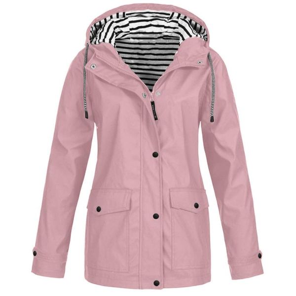 women casual fashion solid color outdoor plus size waterproof hooded raincoat windproof sports jacket coat ropa de mujer women's jacket, Black;brown
women casual fashion solid color outdoor plus size waterproof hooded raincoat windproof sports jacket coat ropa de mujer women's jacket, Black;brown