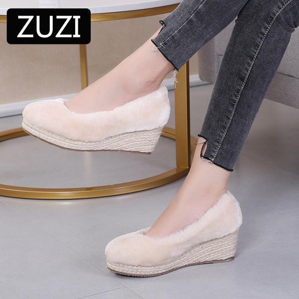 dress shoes zuzi furry pumps women's fall/winter 2021 outer wear wedge thick bottom lamb wool high-heeled shallow, Black
dress shoes zuzi furry pumps women's fall/winter 2021 outer wear wedge thick bottom lamb wool high-heeled shallow, Black
