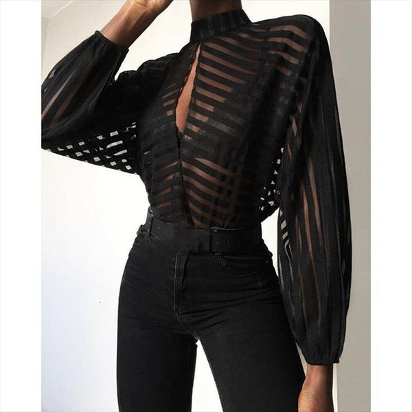 french style gauze mesh net womens shirts loose sheer long sleeve ladies shirt black front hollow lantern vague look, White
french style gauze mesh net womens shirts loose sheer long sleeve ladies shirt black front hollow lantern vague look, White