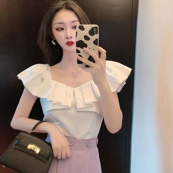 women's blouses & shirts korean temperament white shirt design sense flying sleeves femme summer ruffled folds square collar slim
women's blouses & shirts korean temperament white shirt design sense flying sleeves femme summer ruffled folds square collar slim