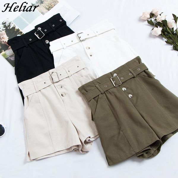 women's shorts heliar spring summer formal women korean high waist thick sashes wide leg female black elastic cool punk 2021, White;black
women's shorts heliar spring summer formal women korean high waist thick sashes wide leg female black elastic cool punk 2021, White;black