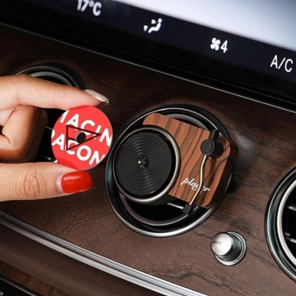 car air freshener nostalgic black rubber disc player 0dor conditioning vent outlet perfume clip fresh aroma auto accessory
car air freshener nostalgic black rubber disc player 0dor conditioning vent outlet perfume clip fresh aroma auto accessory