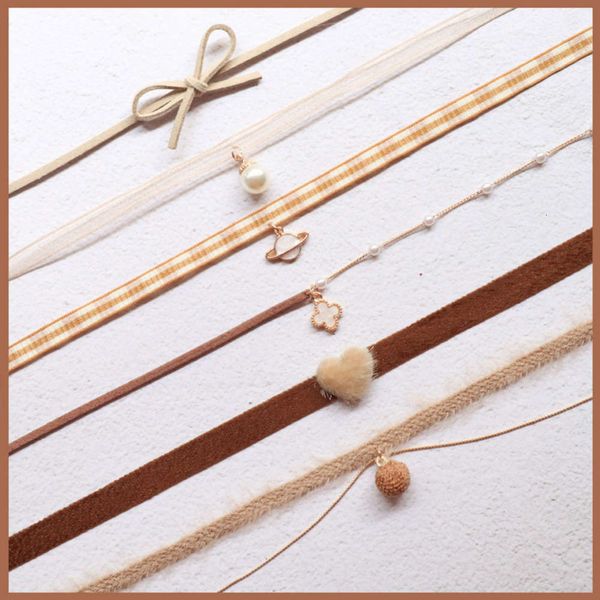 japanese and korean jewelry brown clover pendant velvet harajuku neck necklace choker collarbone chain necklace female, Black
japanese and korean jewelry brown clover pendant velvet harajuku neck necklace choker collarbone chain necklace female, Black