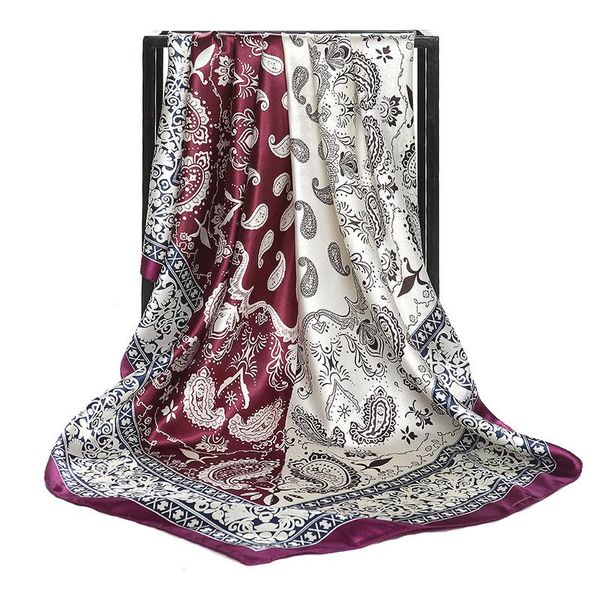 scarves spring and summer 2021 fashion women's print square lady sunscreen silk beach quality shawl style muslim headscarf, Blue;gray
scarves spring and summer 2021 fashion women's print square lady sunscreen silk beach quality shawl style muslim headscarf, Blue;gray