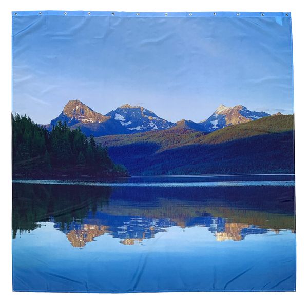 mountain reflections shower curtain - thick woven polyester lake bathroom decor - matt vincent
mountain reflections shower curtain - thick woven polyester lake bathroom decor - matt vincent