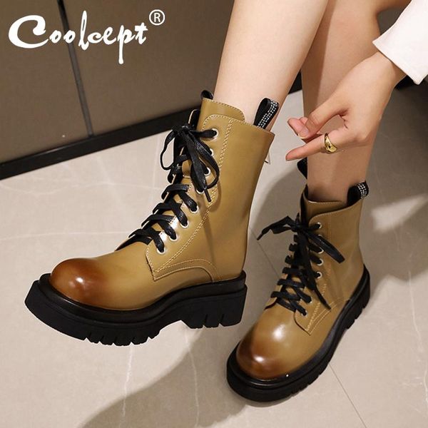 boots coolcept fashion half short round toe thick heel lace up zipper winter warm mixed color female footwear size 34-43, Black
boots coolcept fashion half short round toe thick heel lace up zipper winter warm mixed color female footwear size 34-43, Black