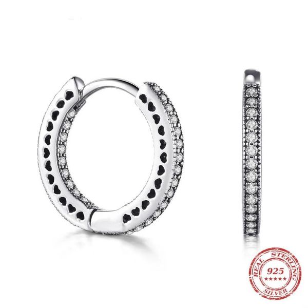 hoop & huggie real 925 sterling silver classic full hearts earrings luxury cubic zirconia fashion jewelry for women wedding gift, Golden;silver
hoop & huggie real 925 sterling silver classic full hearts earrings luxury cubic zirconia fashion jewelry for women wedding gift, Golden;silver