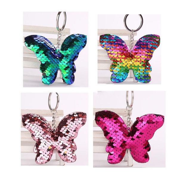 keychains 4pcs creative reflective sequin butterfly keychain colorful fishtail bag car key pendant jewelry, Silver
keychains 4pcs creative reflective sequin butterfly keychain colorful fishtail bag car key pendant jewelry, Silver