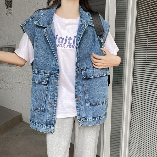 women's vests cotton plus size womens vest sleeveless jacket casual loose vestes cowgirl women outer wear overalls 2021 summer, Black;white
women's vests cotton plus size womens vest sleeveless jacket casual loose vestes cowgirl women outer wear overalls 2021 summer, Black;white