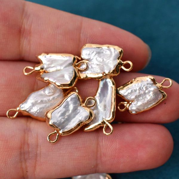 12-15mm natural freshwater bead baroque gilt edged connector irregular pearl diy jewelry
12-15mm natural freshwater bead baroque gilt edged connector irregular pearl diy jewelry