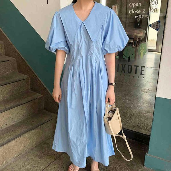 casual dresses korean temperament milk soft blue big lapel pleated waist loose swing type lantern sleeve dress long skirt fkye, Black;gray
casual dresses korean temperament milk soft blue big lapel pleated waist loose swing type lantern sleeve dress long skirt fkye, Black;gray