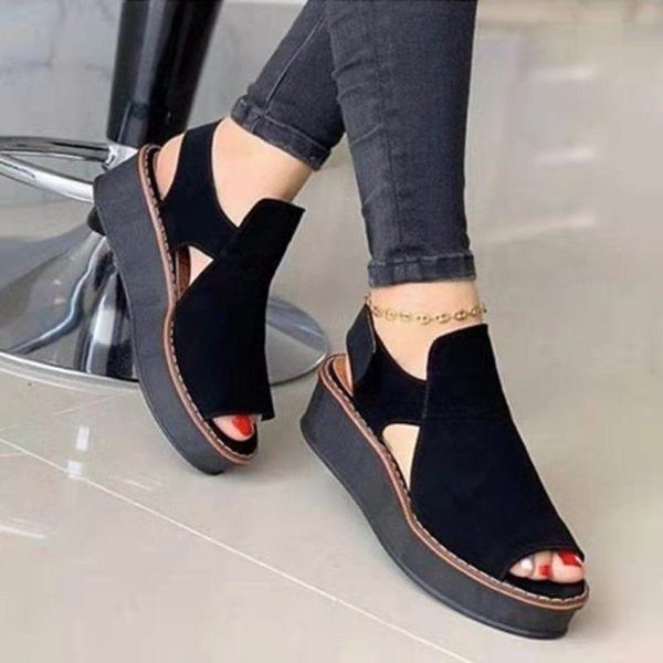 sandals 2021 summer casual wedges women fashion breathable mid heel solid color footwear shoes round toe lady fish mouth, Black
sandals 2021 summer casual wedges women fashion breathable mid heel solid color footwear shoes round toe lady fish mouth, Black