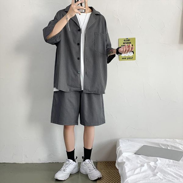summer fashion casual short mens tracksuits sleeves pockets shirt shorts pants suit hand wash turn down polyester cotton fashionable, Gray
summer fashion casual short mens tracksuits sleeves pockets shirt shorts pants suit hand wash turn down polyester cotton fashionable, Gray